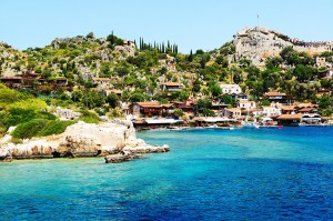 The Bay and Castle in Kekova, Turkey