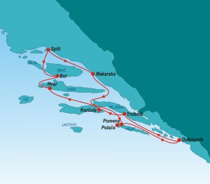 Route map - Croatia Luxury Cruise