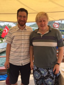 Boris Johnson with Ahmet Guler, Director of Gulet Escapes